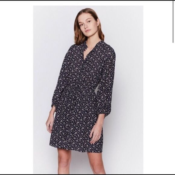 Joie Galani Balloon Sleeve Floral Midi Dress - Picture 2 of 10